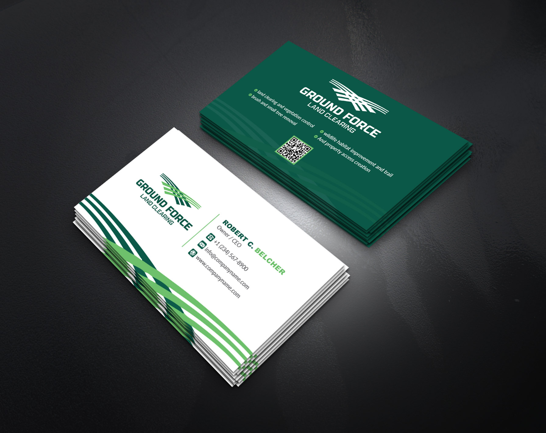 Business Card Design by artbitin for Ground Force Land Clearing | Design #34363871