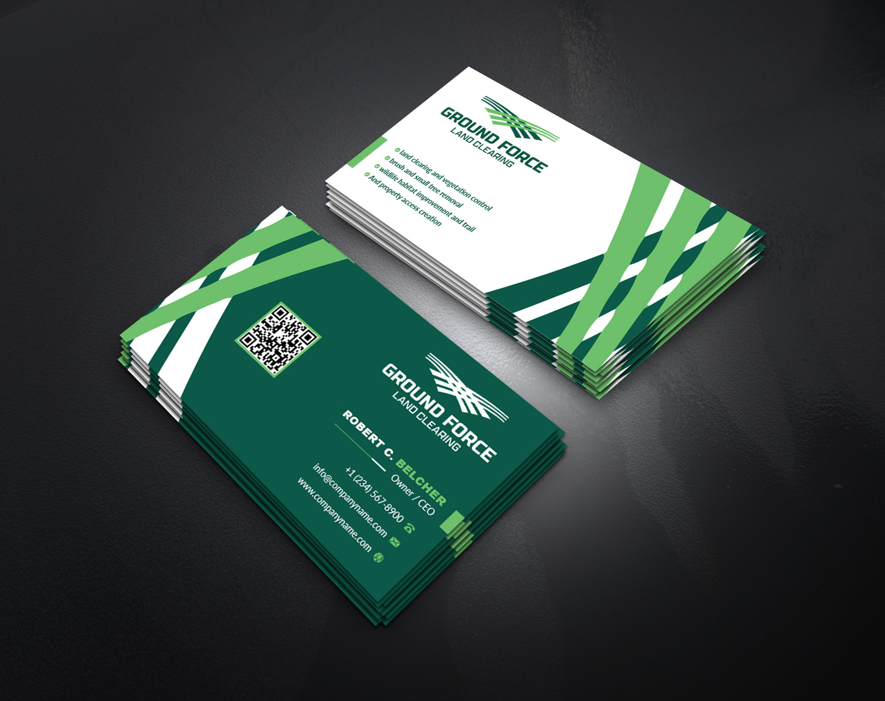 Business Card Design by artbitin for Ground Force Land Clearing | Design #34363873