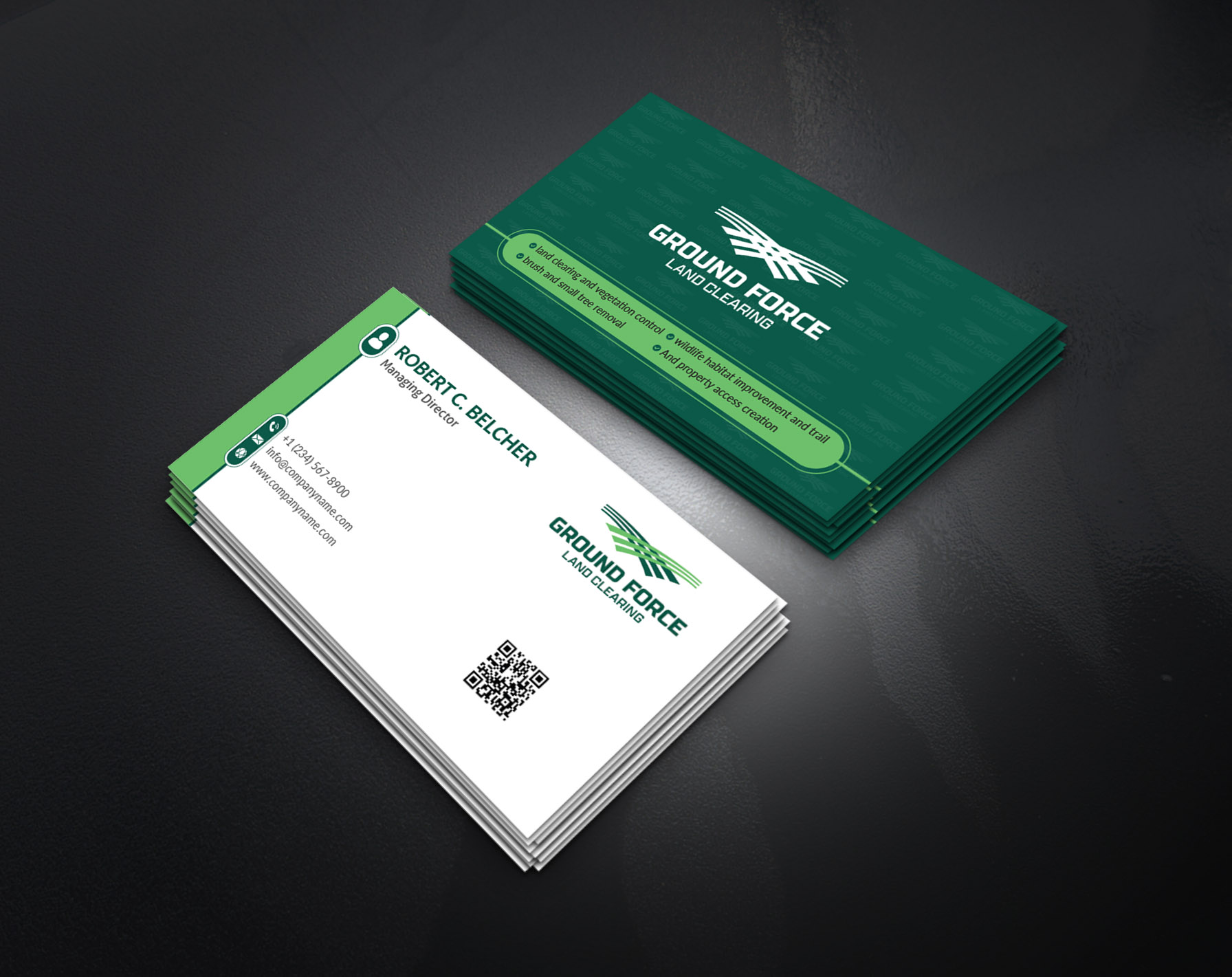Business Card Design by artbitin for Ground Force Land Clearing | Design #34363874