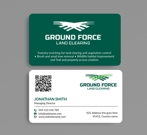 Business Card Design by designer1975 for Ground Force Land Clearing | Design: #34356223