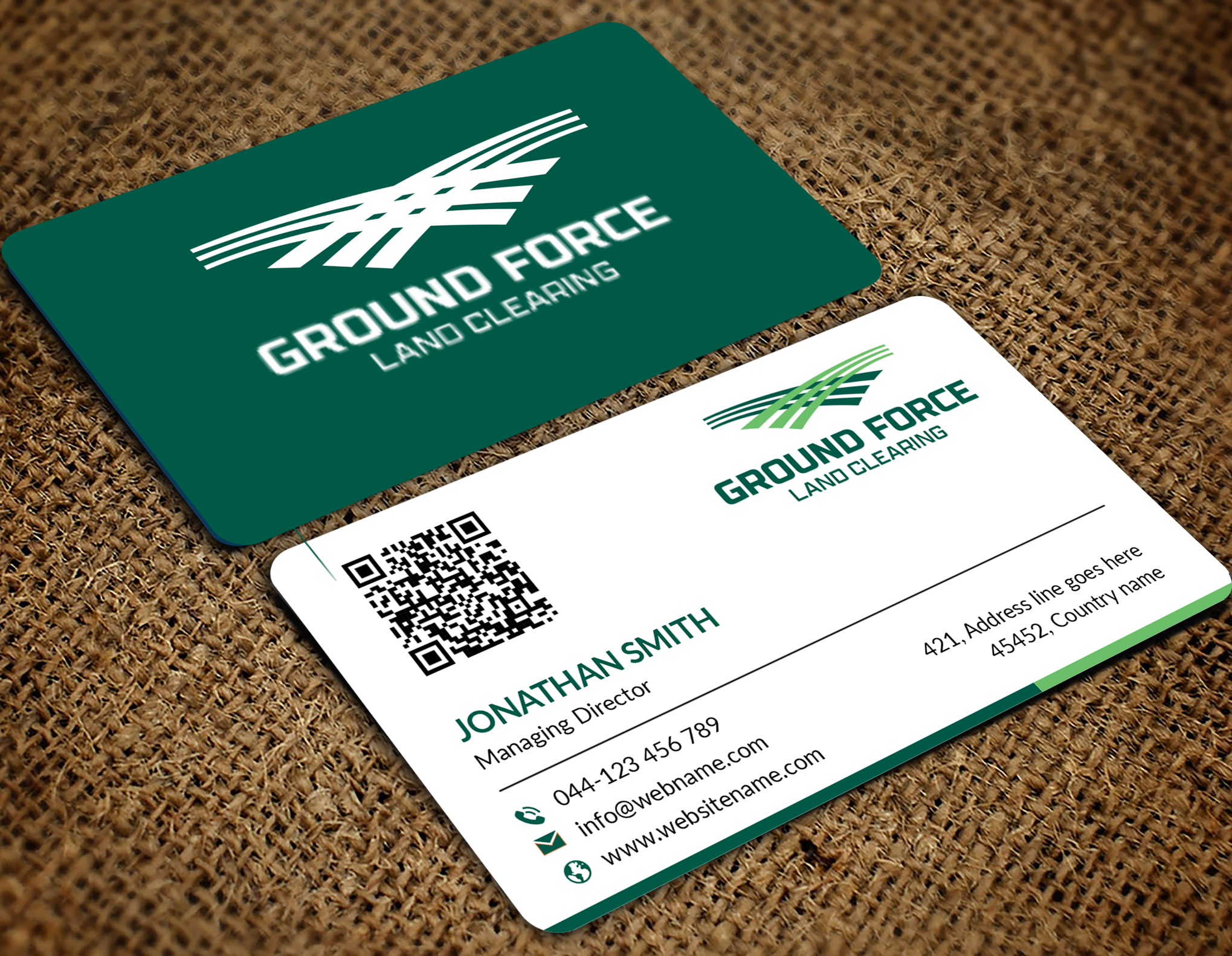 Diseño de Tarjeta de Presentación por JS Desiger para Ground Force Land Clearing | Diseño #34360347