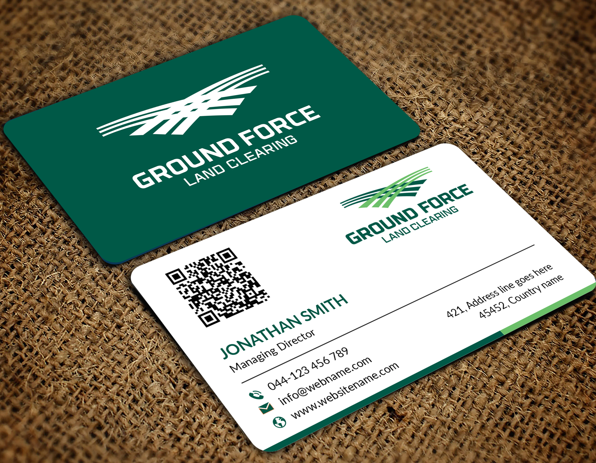 Diseño de Tarjeta de Presentación por JS Desiger para Ground Force Land Clearing | Diseño #34360467