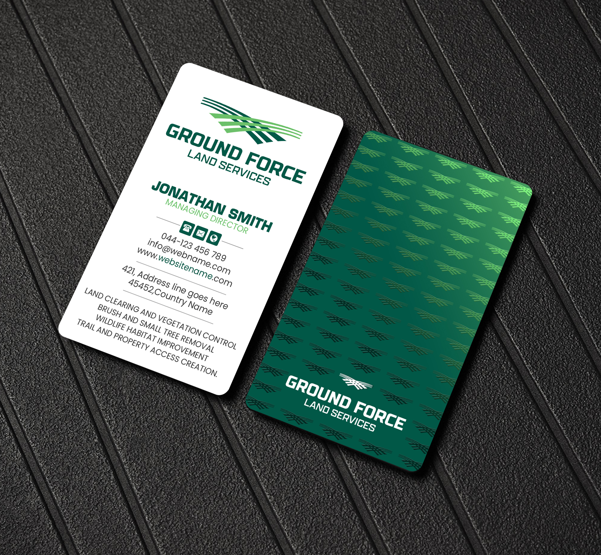 Business Card Design by Creations Box 2015 for Ground Force Land Clearing | Design #34357135