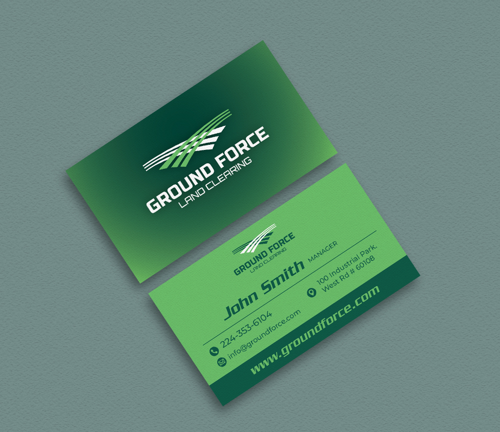 Business Card Design by GMWIRE for Ground Force Land Clearing | Design #34358023