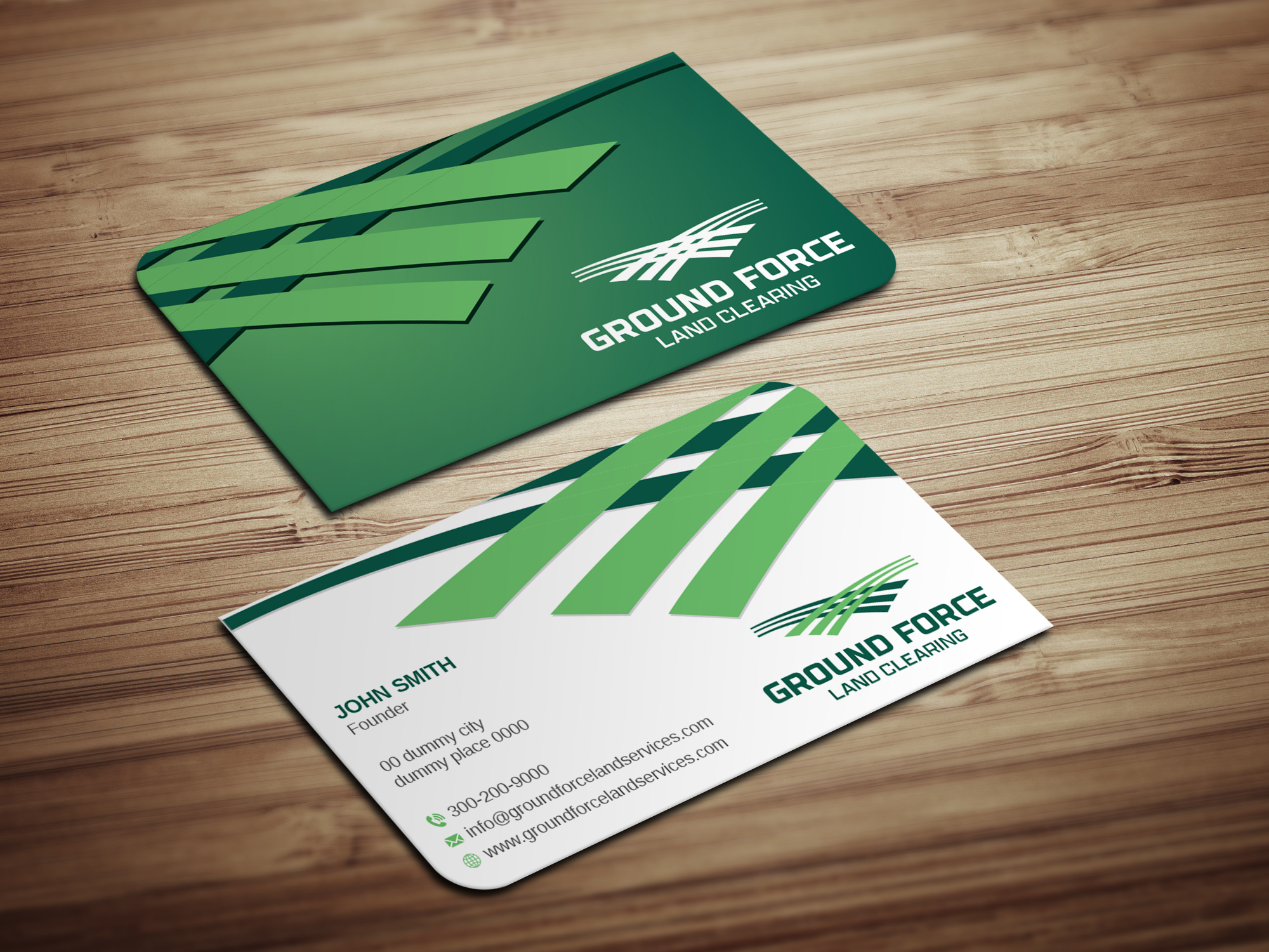 Business Card Design by Magic of Art for Ground Force Land Clearing | Design #34357560