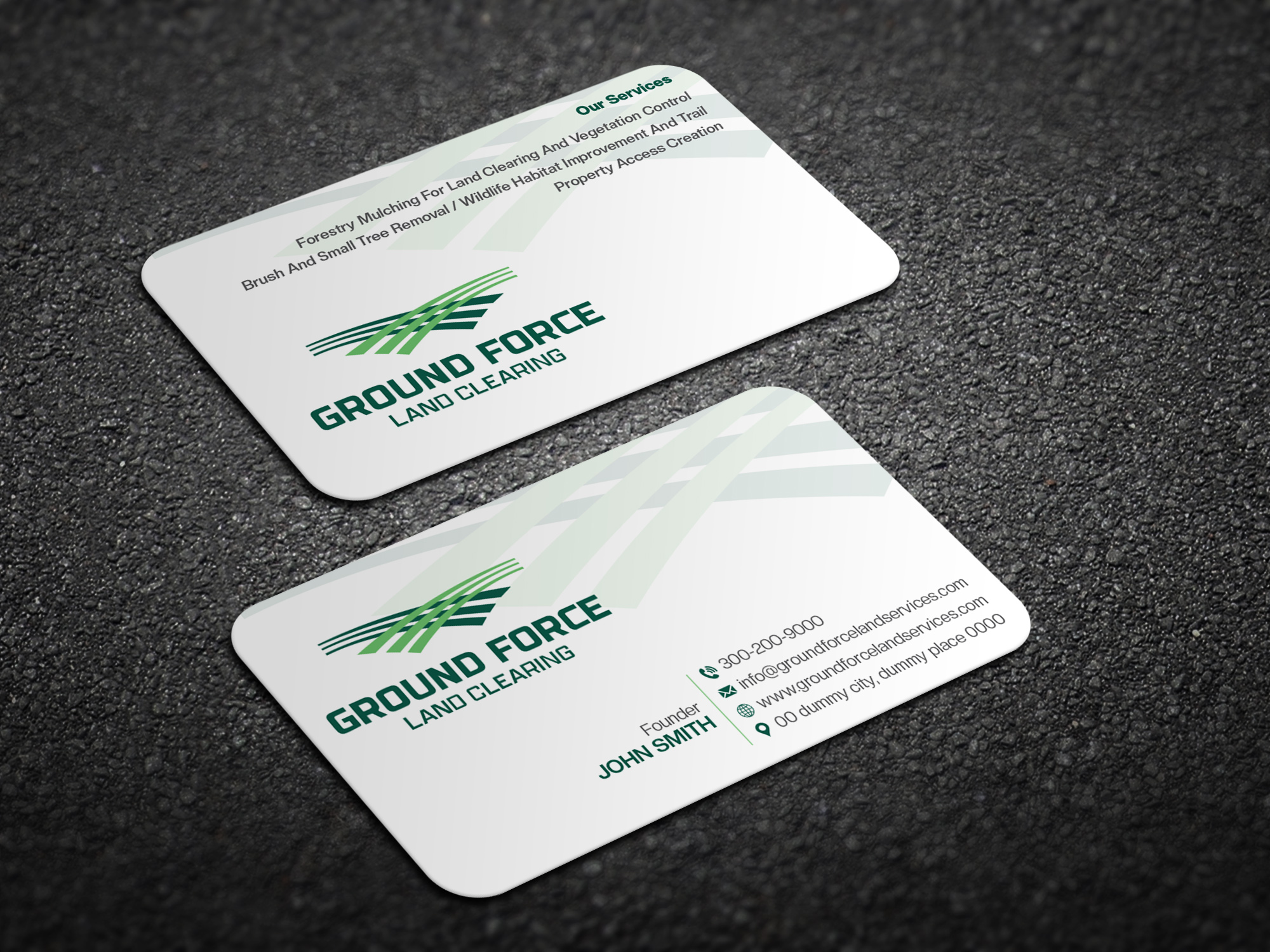 Business Card Design by Magic of Art for Ground Force Land Clearing | Design #34357561