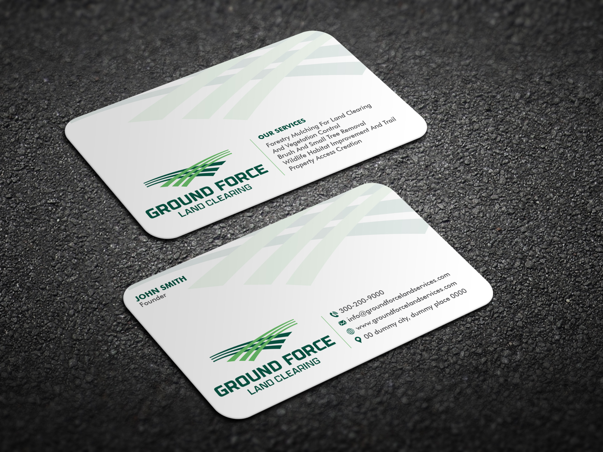 Visitenkarten-Design von Magic of Art für Ground Force Land Clearing | Design #34357737