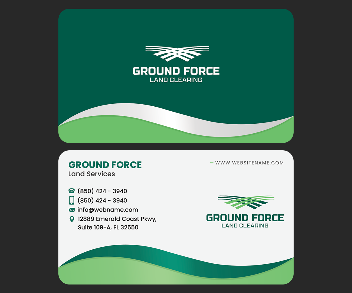 Business Card Design by rainbowmagic2017 for Ground Force Land Clearing | Design #34358704