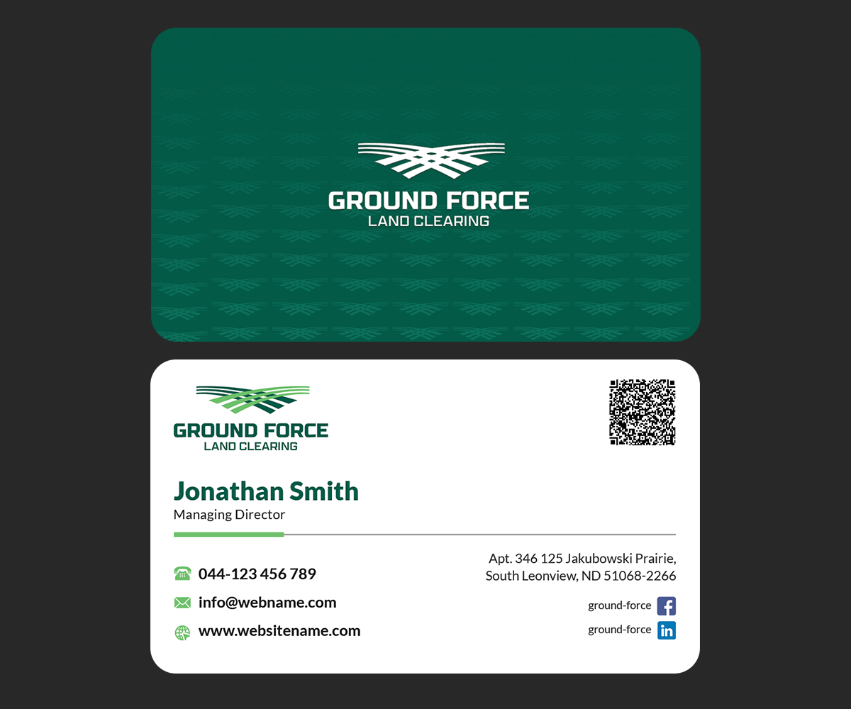 Business Card Design by rainbowmagic2017 for Ground Force Land Clearing | Design #34358711