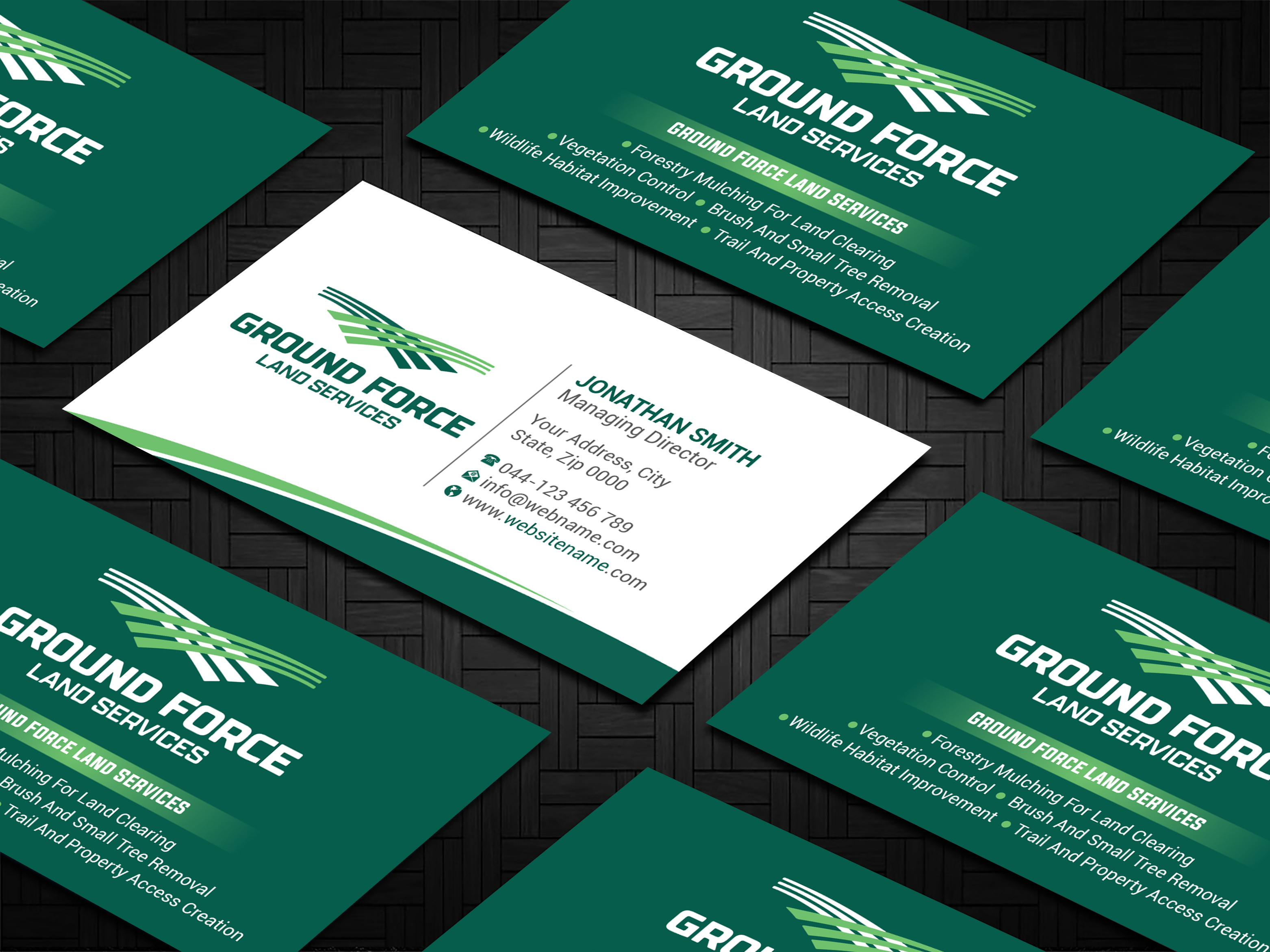 Visitenkarten-Design von Imagine design000 für Ground Force Land Clearing | Design #34359894