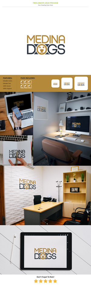Logo Design by VectorForge for Medina Dogs Training LLC | Design: #34366814