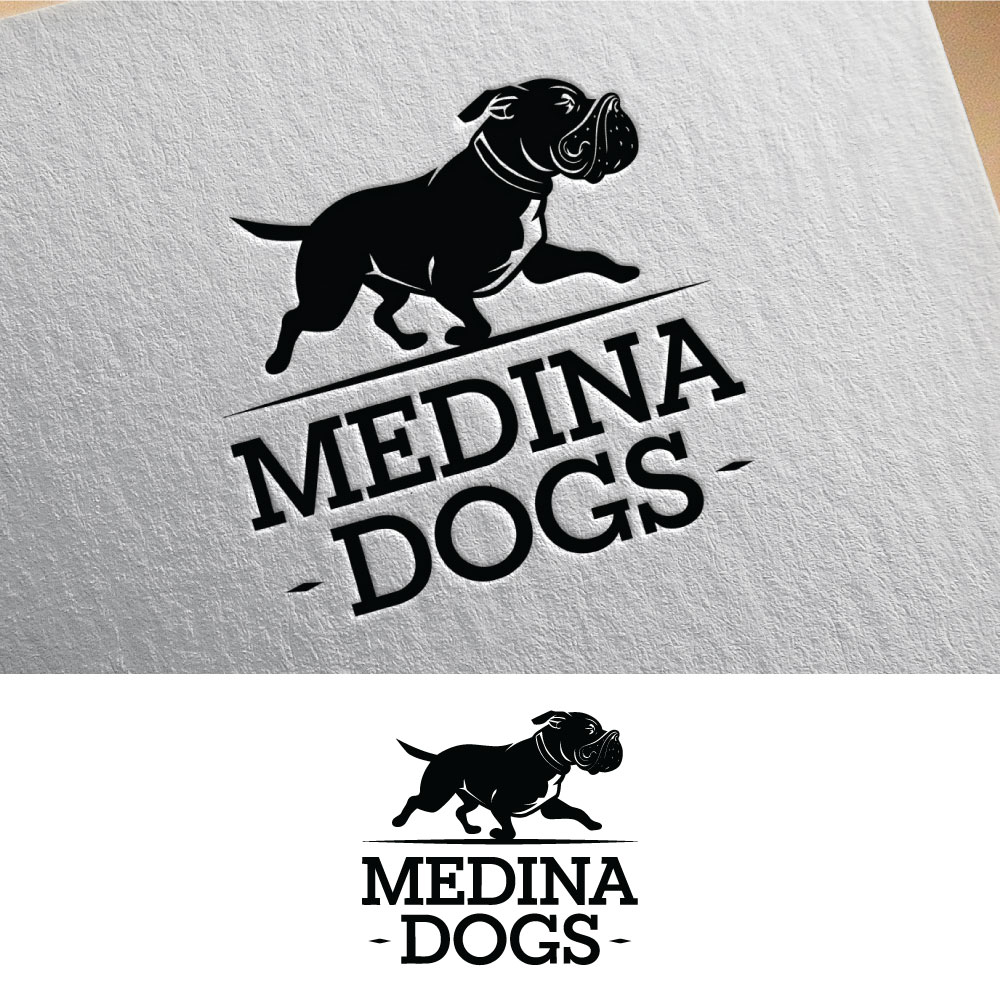 Logo Design by bute for Medina Dogs Training LLC | Design #34385846