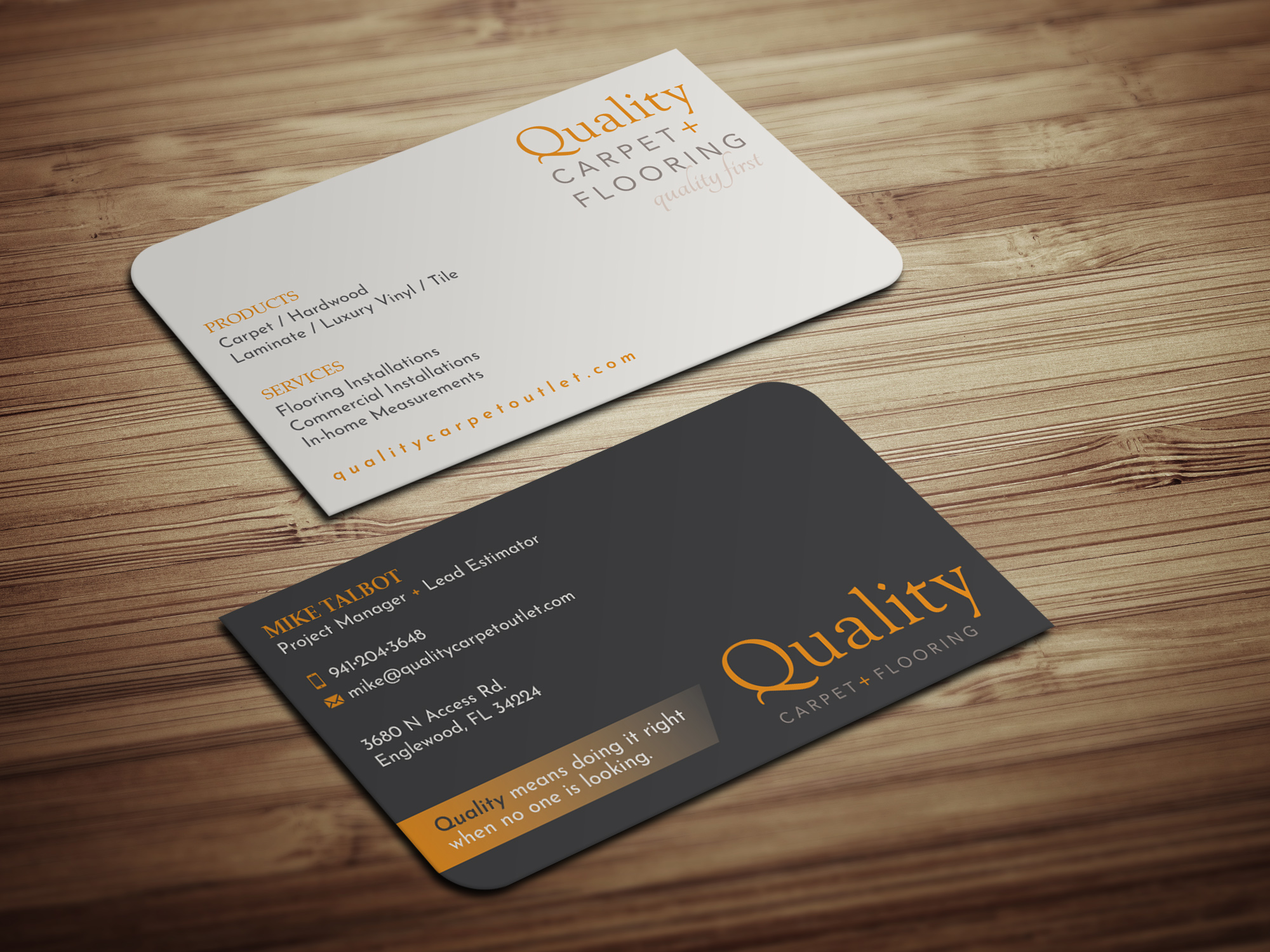 Business Card Design by Magic of Art for Quality Carpet + Flooring | Design #34366239