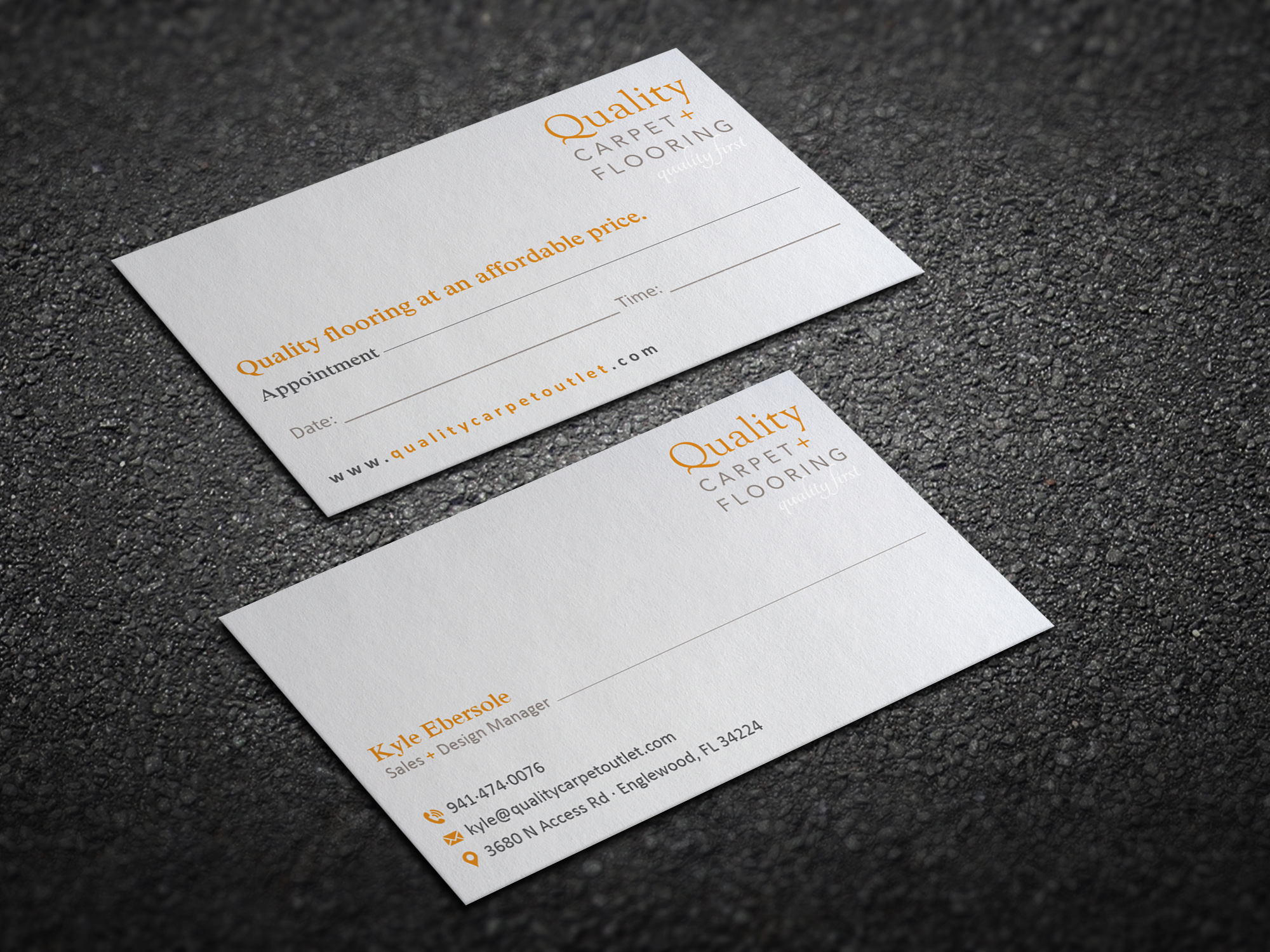 Business Card Design by Magic of Art for Quality Carpet + Flooring | Design #34366241