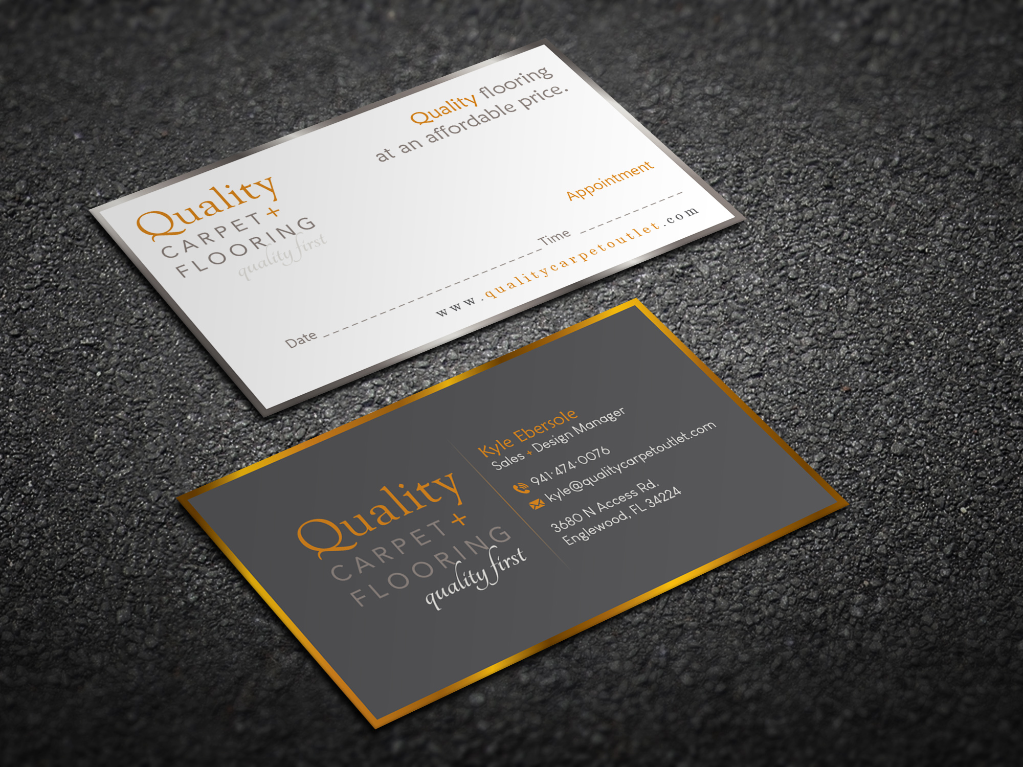 Business Card Design by Magic of Art for Quality Carpet + Flooring | Design #34366253