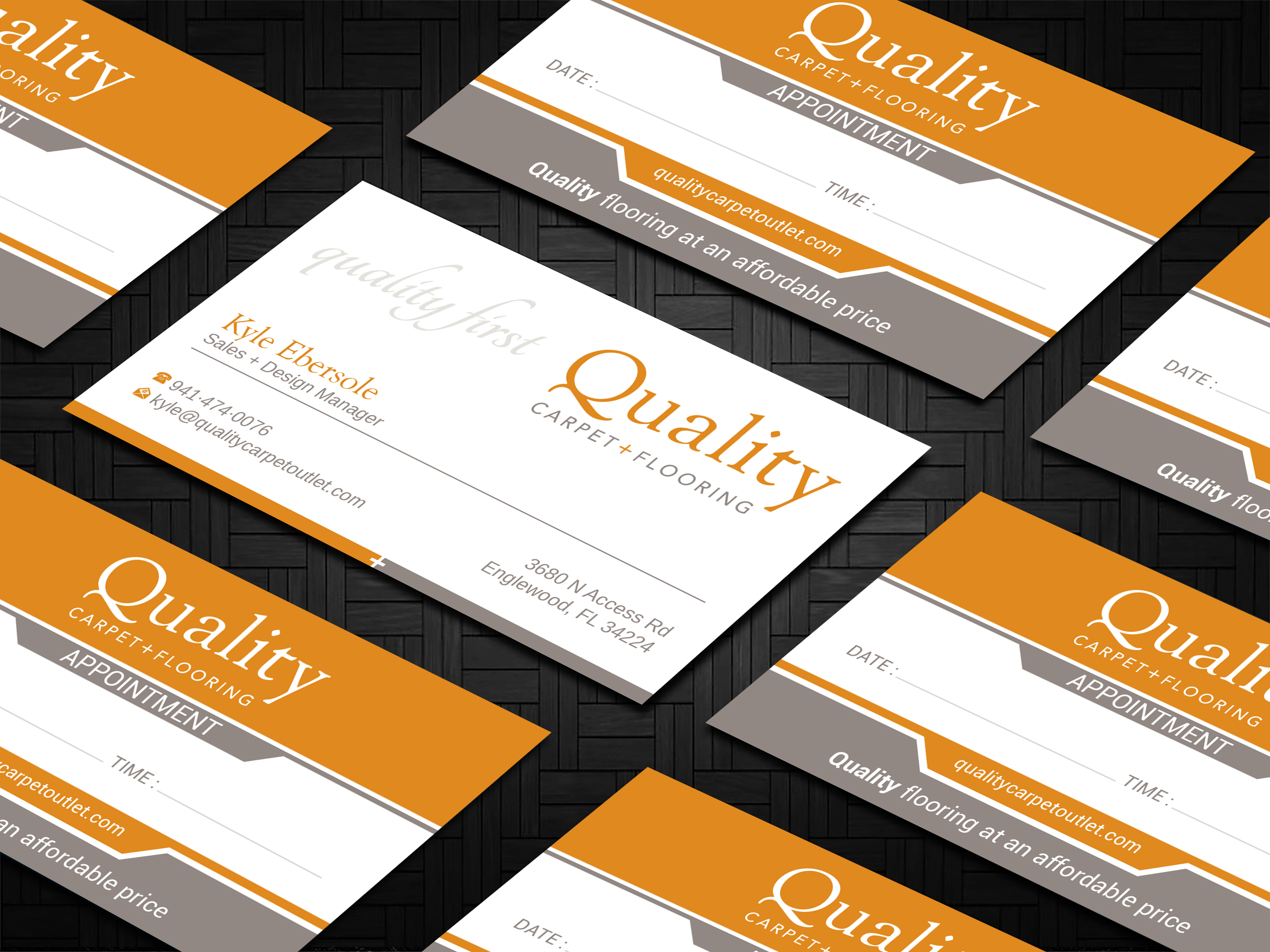 Business Card Design by Imagine design000 for Quality Carpet + Flooring | Design #34365481