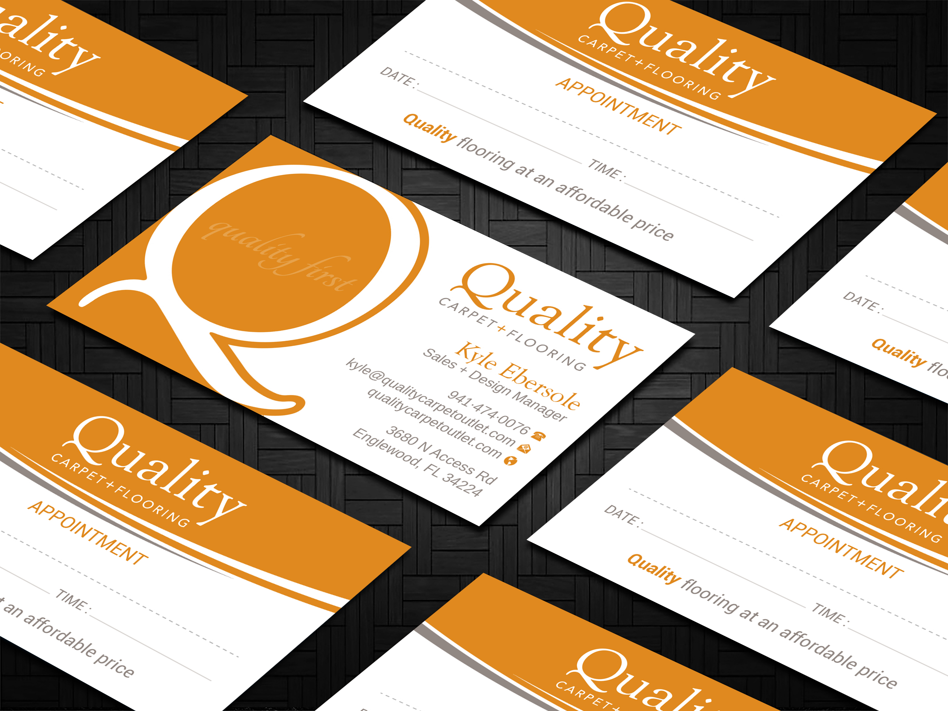 Business Card Design by Imagine design000 for Quality Carpet + Flooring | Design #34365583