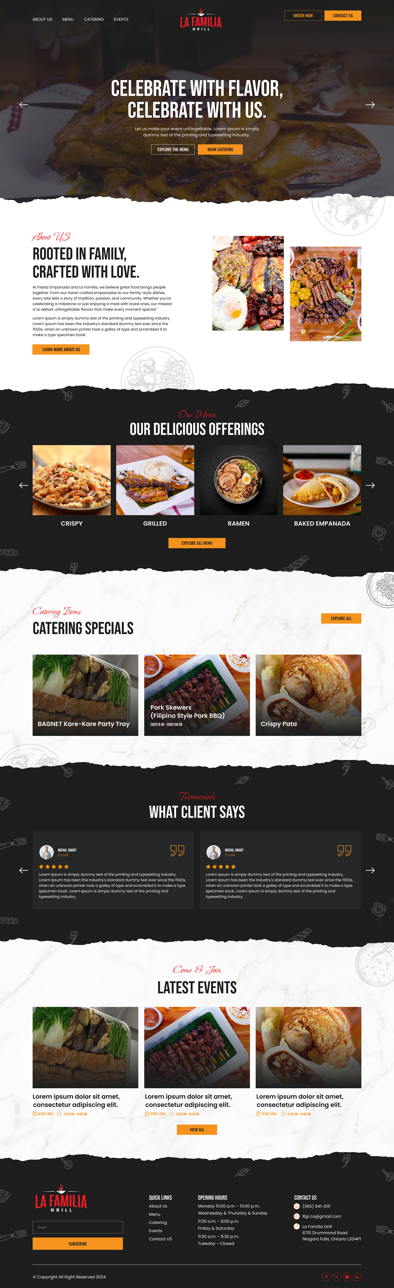 Web Design by IDesign1606 for Fiesta Empanada | Design #34401205