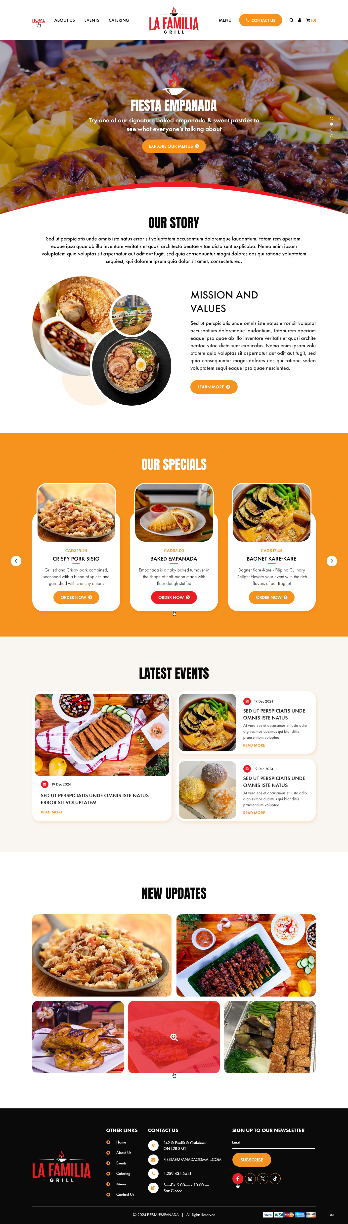 Web Design par pb pour Fiesta Empanada | Design #34385244