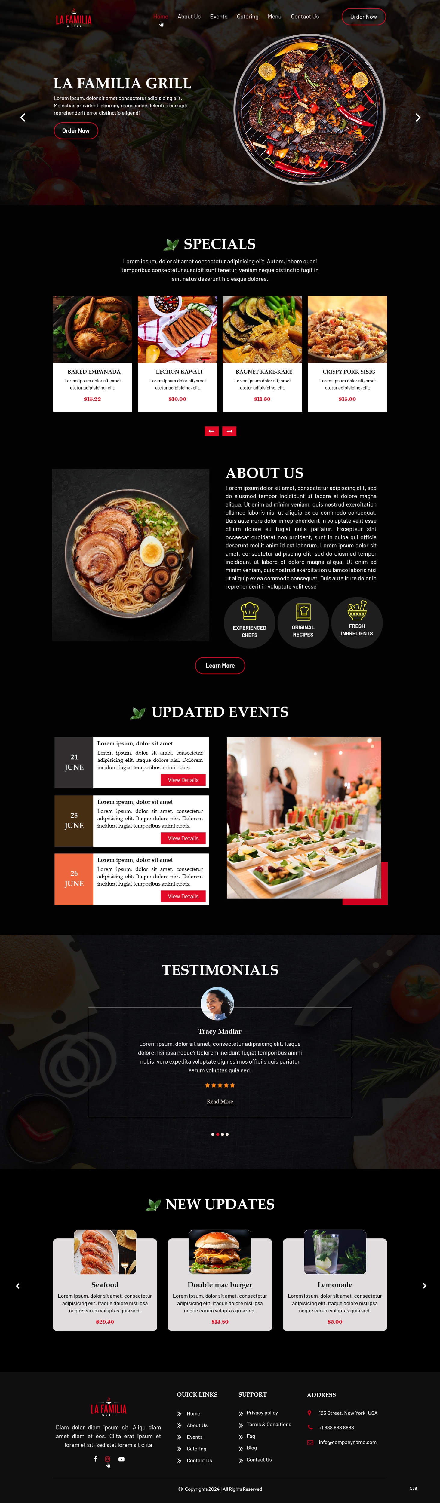 Web Design by pb for Fiesta Empanada | Design #34385246