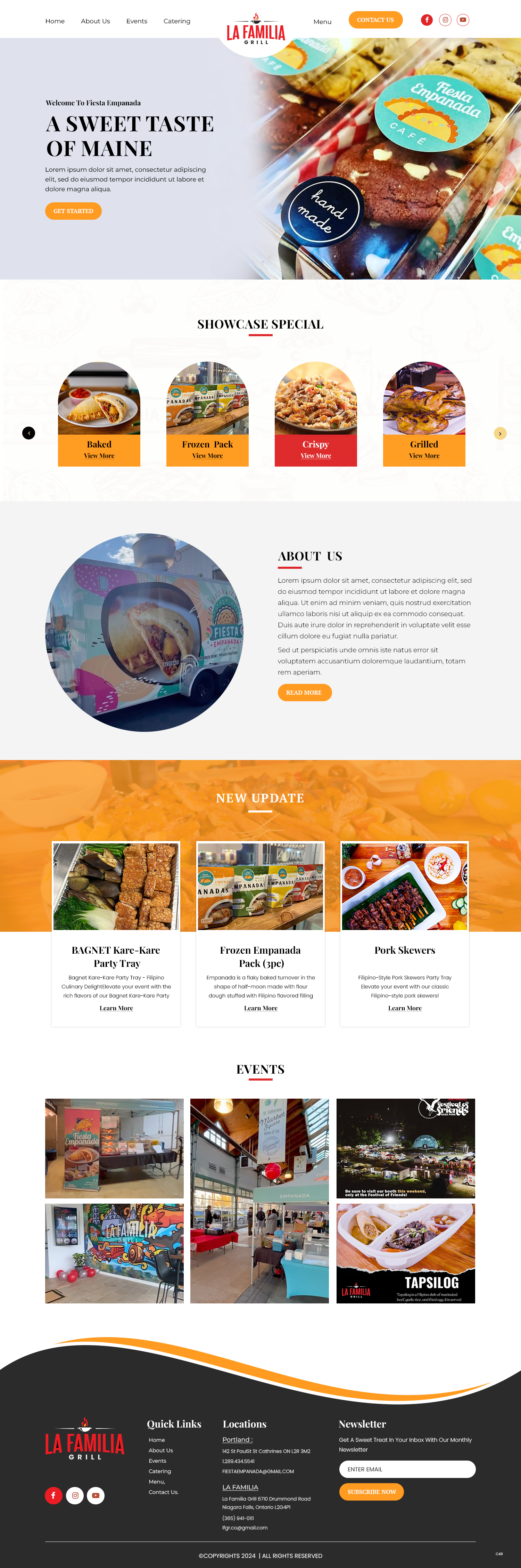 Web Design by pb for Fiesta Empanada | Design #34385247