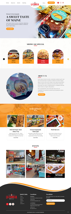 Web Design par pb pour Fiesta Empanada | Design : #34385247