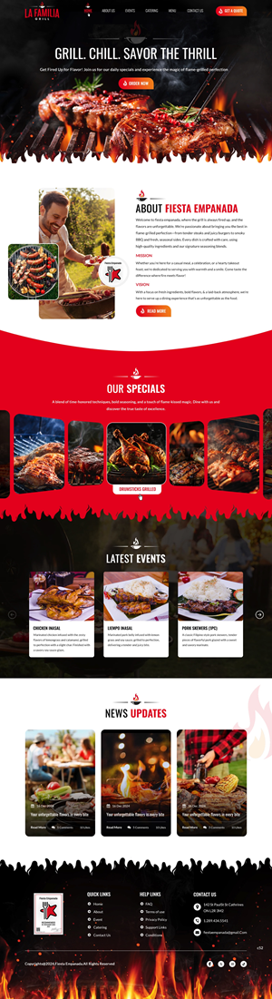Web Design par pb pour Fiesta Empanada | Design : #34385252