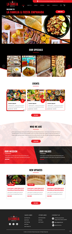 Web Design par pb pour Fiesta Empanada | Design : #34385253
