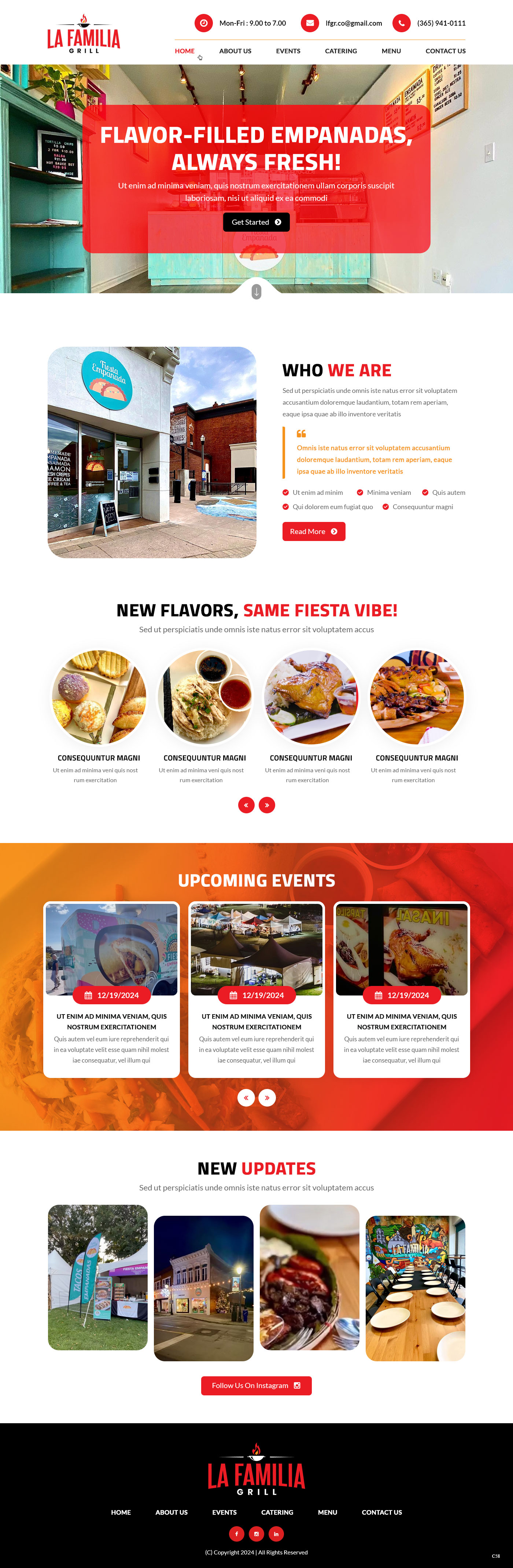 Web Design by pb for Fiesta Empanada | Design #34385254