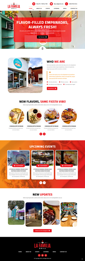 Web Design par pb pour Fiesta Empanada | Design : #34385254