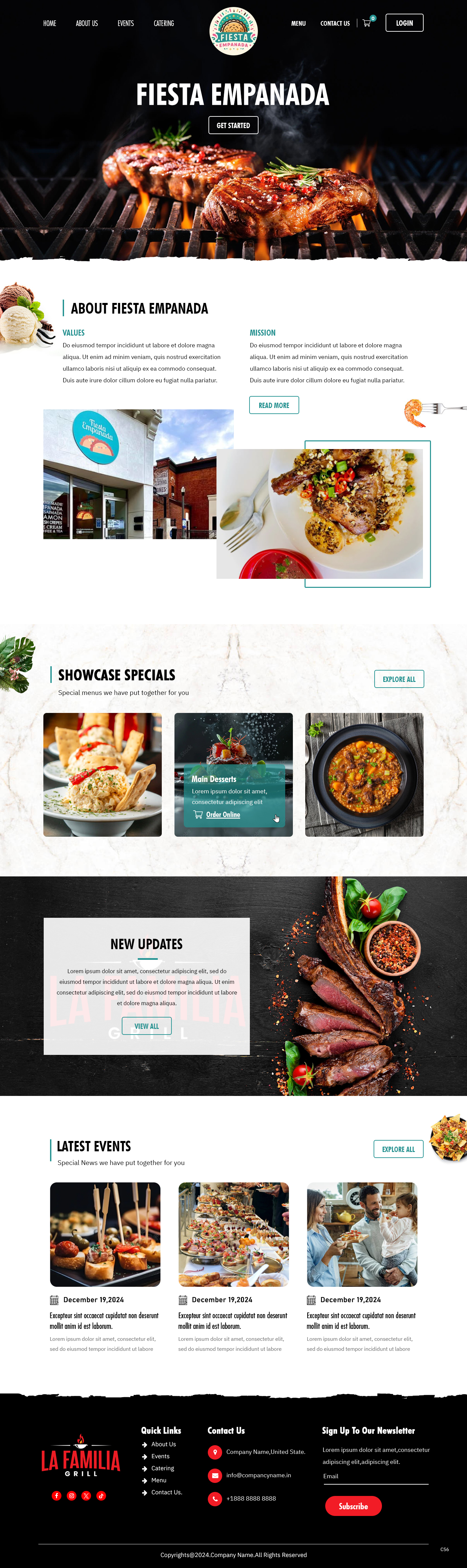 Web Design by pb for Fiesta Empanada | Design #34385256