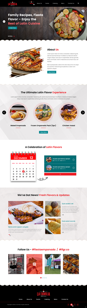Web Design by pb for Fiesta Empanada | Design: #34385279