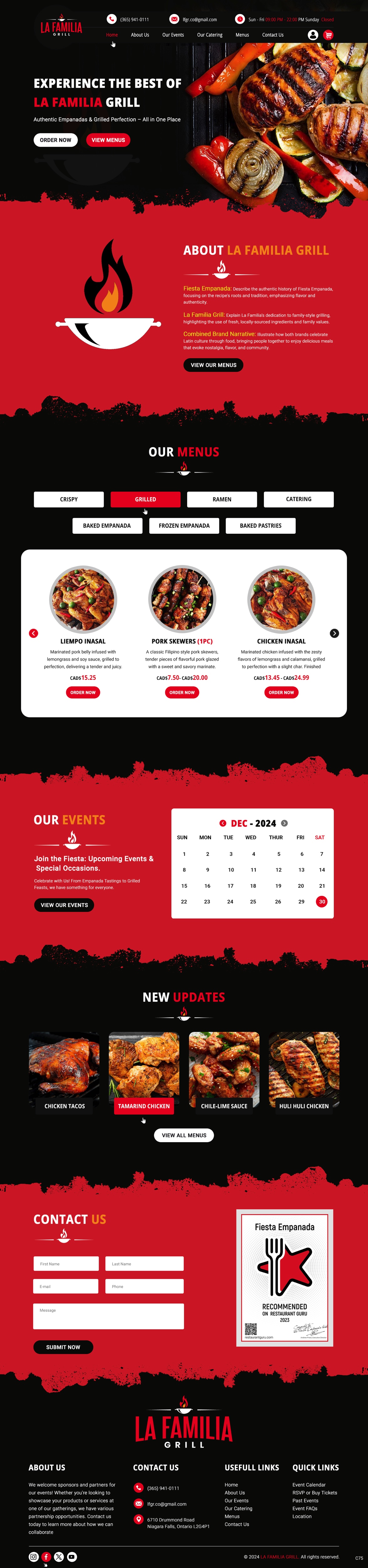 Web Design by pb for Fiesta Empanada | Design #34385285