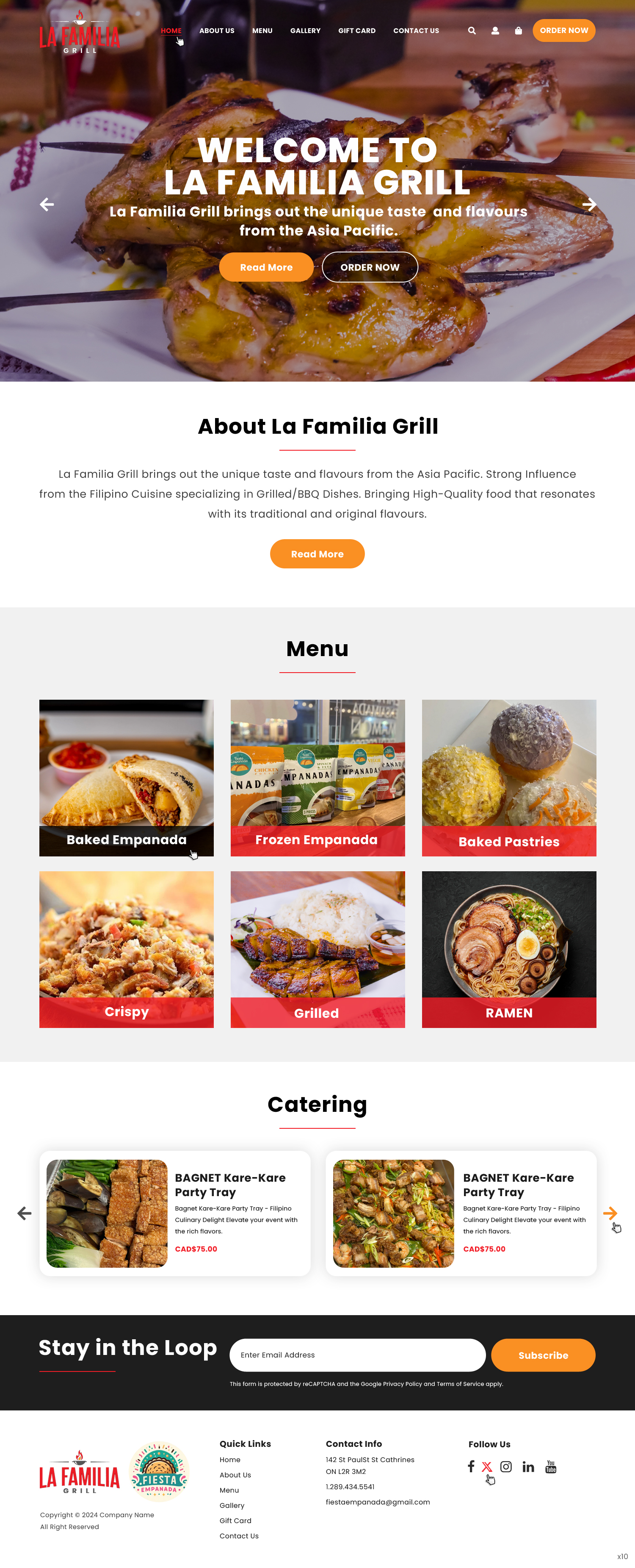 Web Design by pb for Fiesta Empanada | Design #34385287
