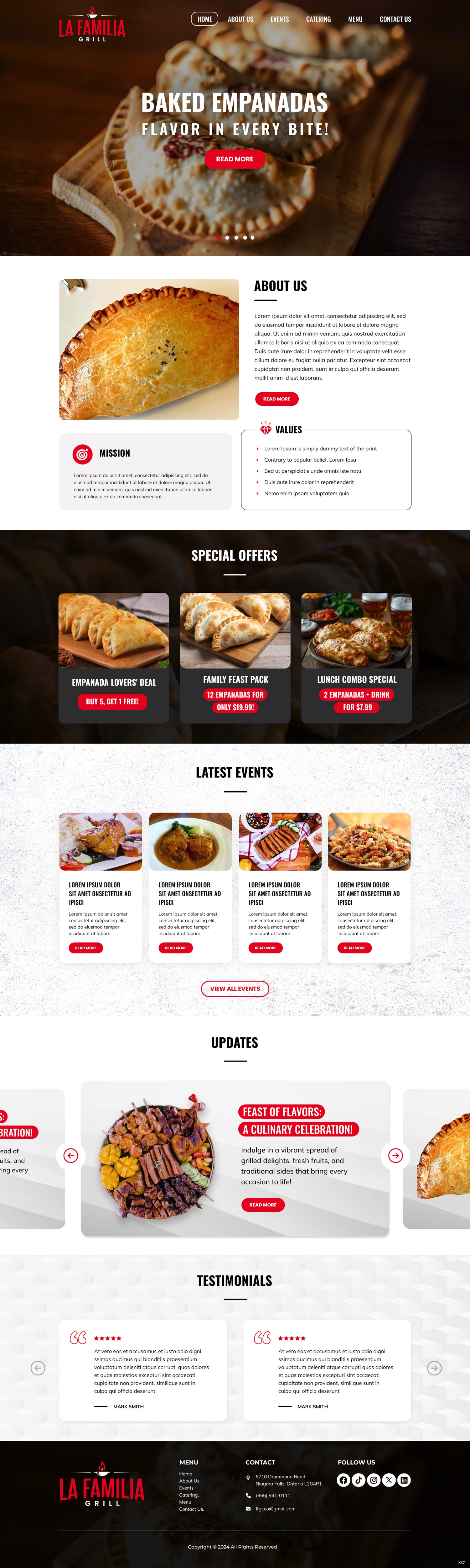 Web Design par pb pour Fiesta Empanada | Design #34385289