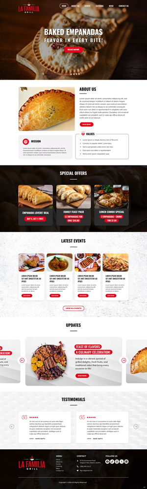 Web Design by pb for Fiesta Empanada | Design: #34385289