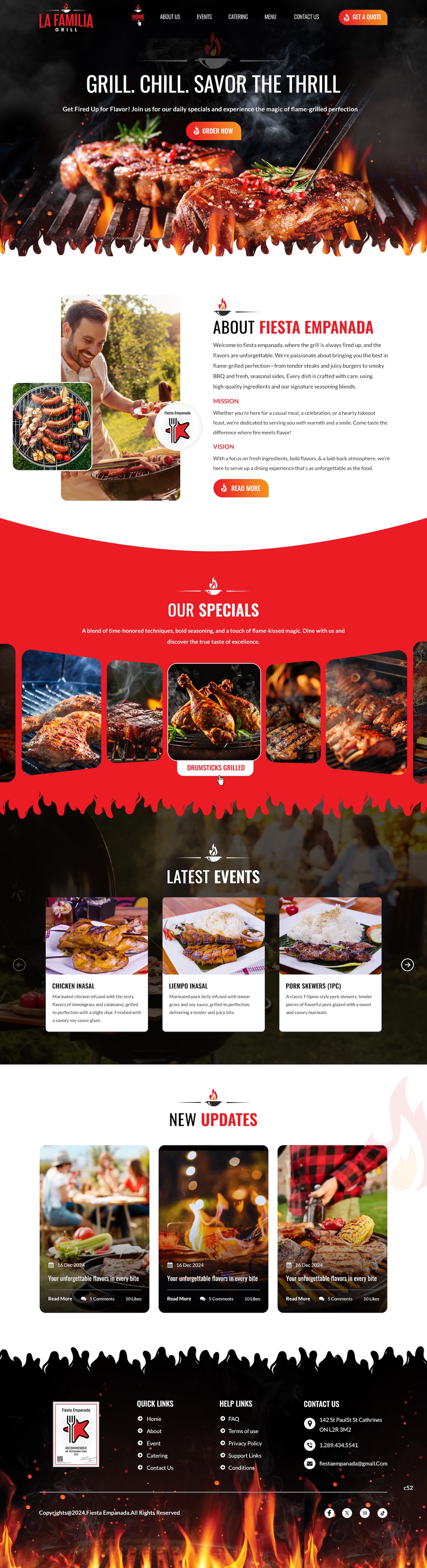 Web Design by pb for Fiesta Empanada | Design #34392020