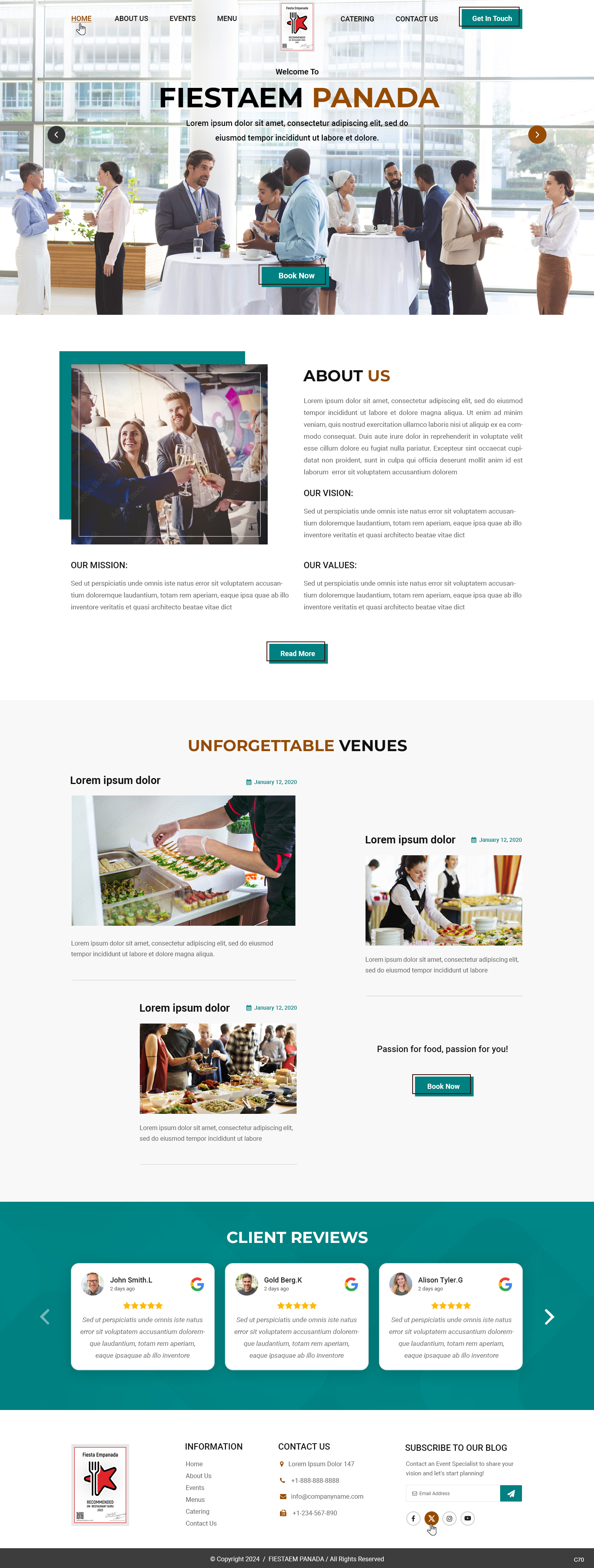 Diseño Web por pb para Fiesta Empanada | Diseño #34428822
