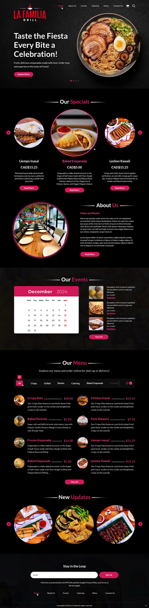 Web Design by pb for Fiesta Empanada | Design: #34428829