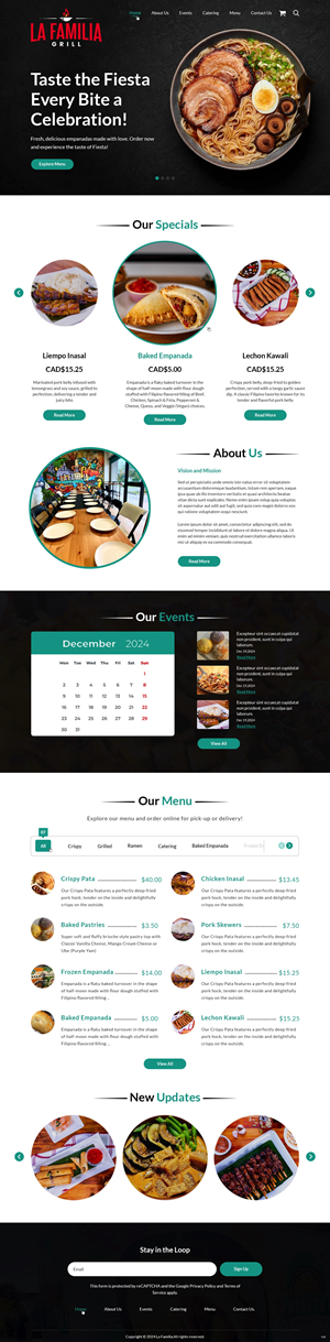 Web Design by pb for Fiesta Empanada | Design: #34428830