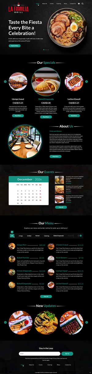 Web Design by pb for Fiesta Empanada | Design: #34428831