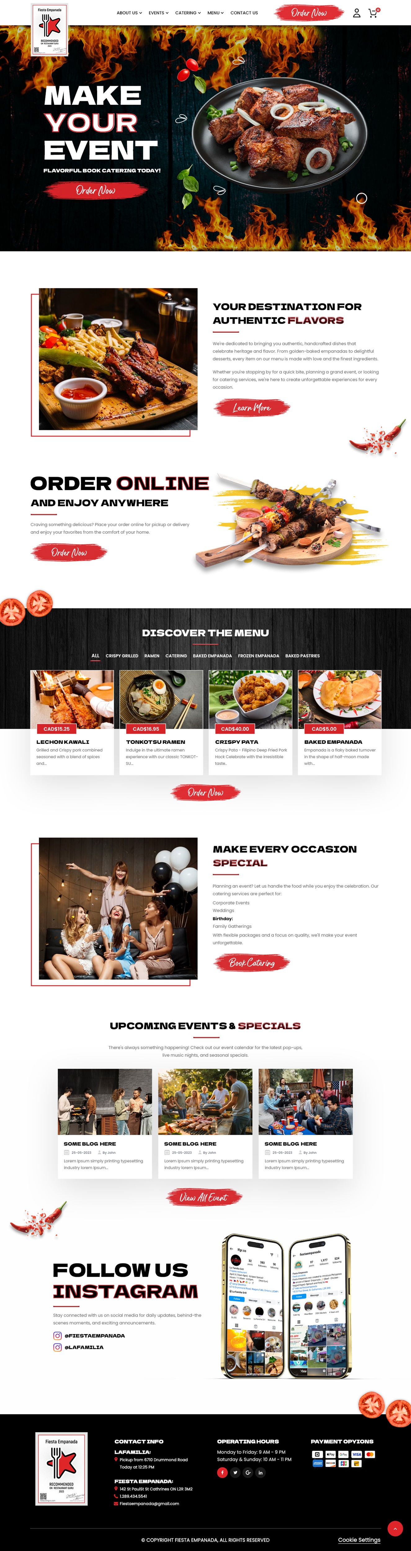 Web Design by nzdesigners for Fiesta Empanada | Design #34376859