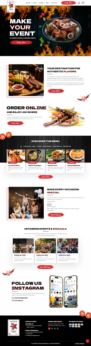 Web Design par nzdesigners pour Fiesta Empanada | Design : #34376859