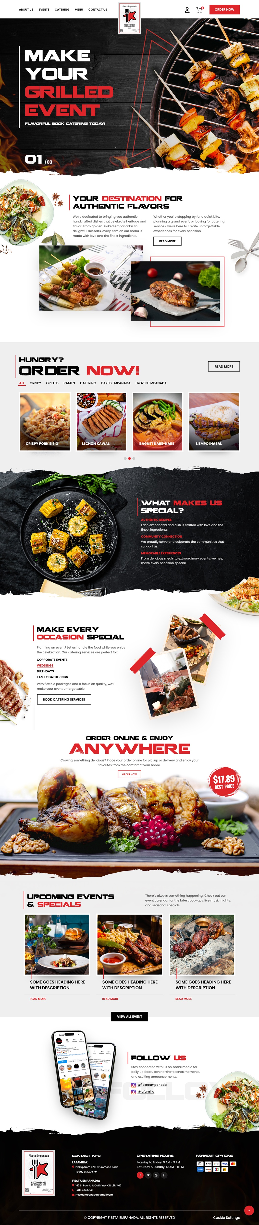 Web Design by nzdesigners for Fiesta Empanada | Design #34376860