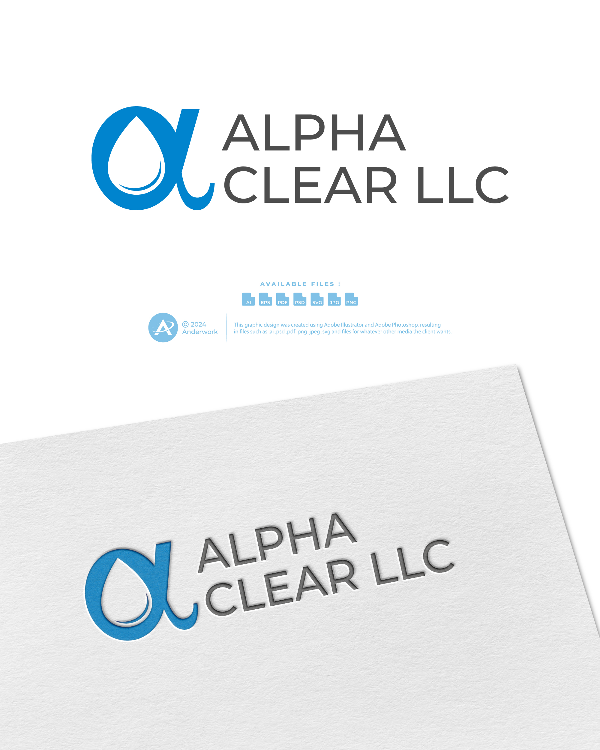 Logo Design by Anderwork for Alpha Clear LLC | Design #34364404