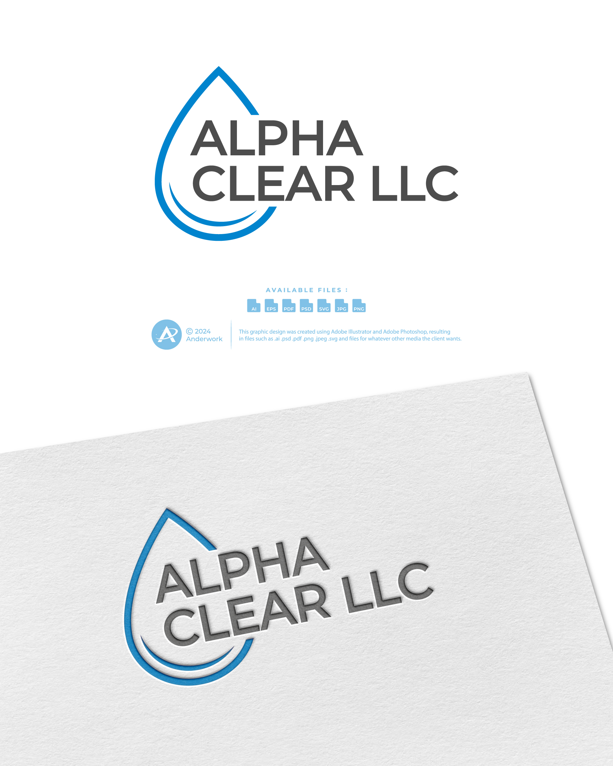Logo Design by Anderwork for Alpha Clear LLC | Design #34364405