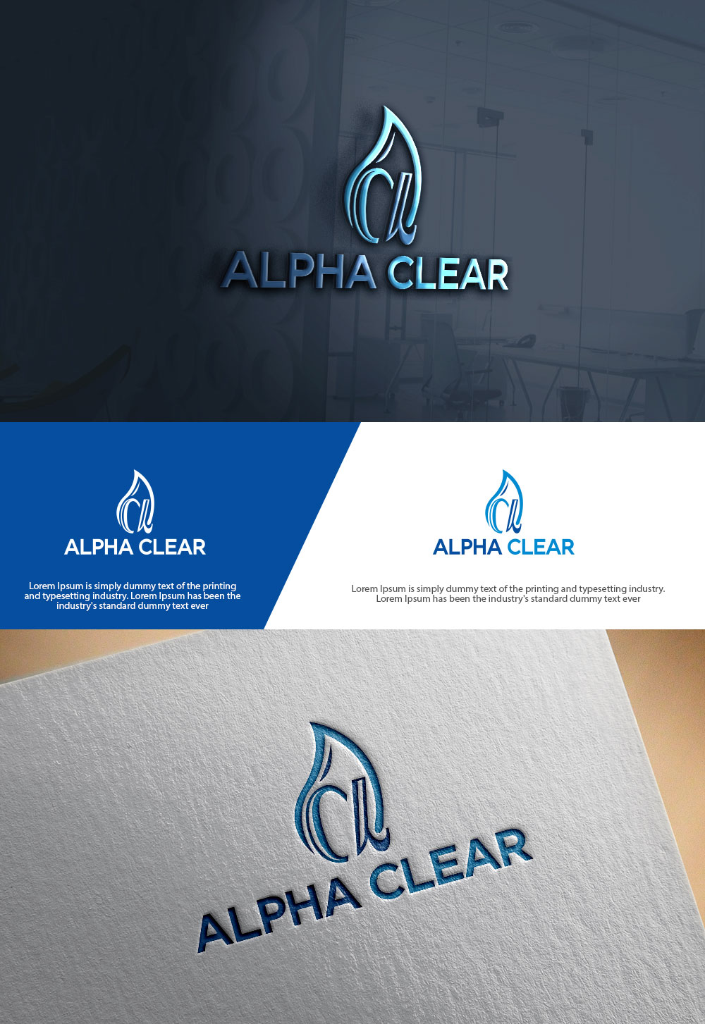 Diseño de Logo por sulemani  creation para Alpha Clear LLC | Diseño #34370149