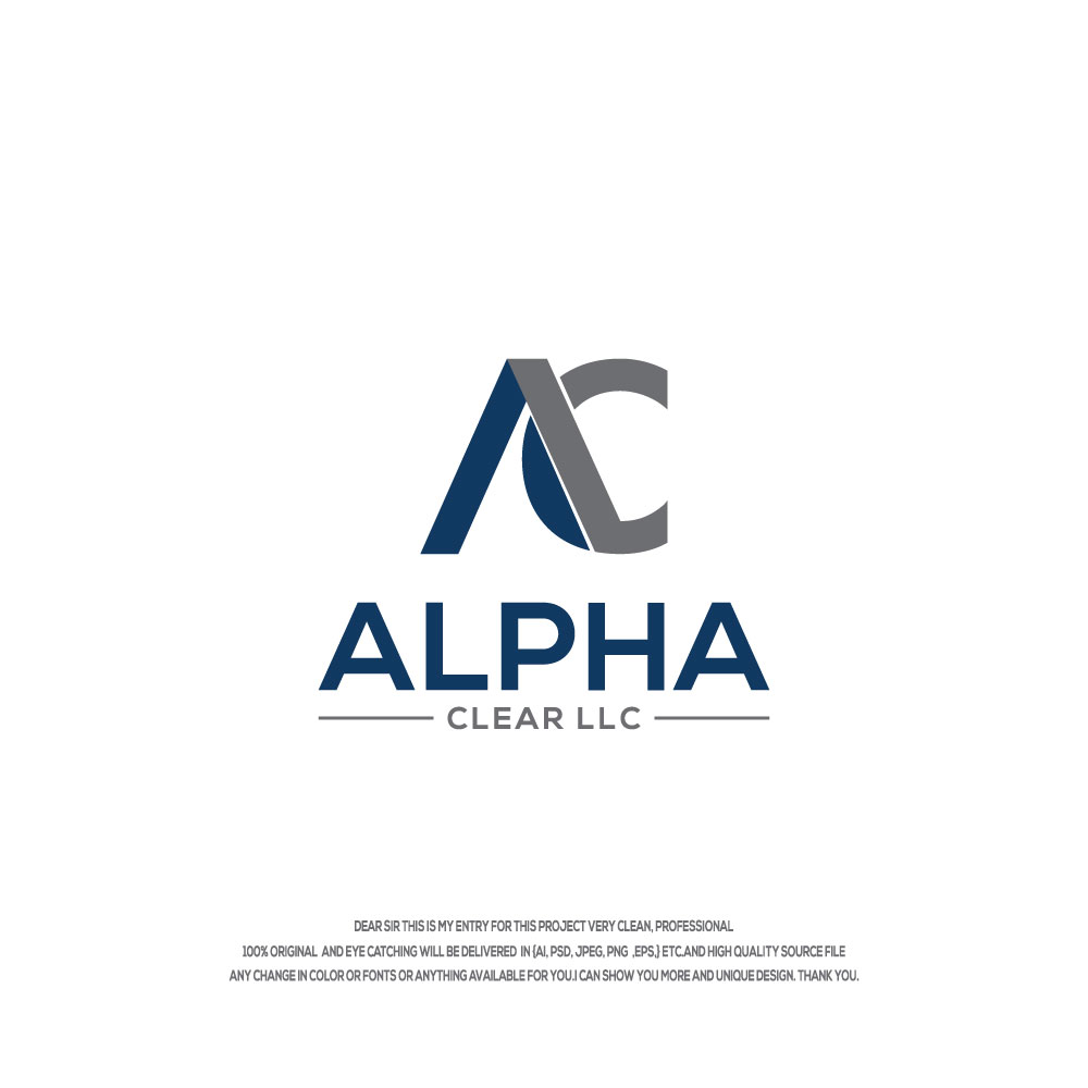 Diseño de Logo por hossain32 para Alpha Clear LLC | Diseño #34366683