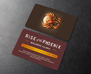 Business Card Design by Sun Moon Graphic Designer for Rise of the Phoenix Wellness Clinic PLLC | Design #34367073