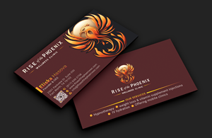 Design de Carte de Visite par DesignerShahadat pour Rise of the Phoenix Wellness Clinic PLLC | Design : #34369279